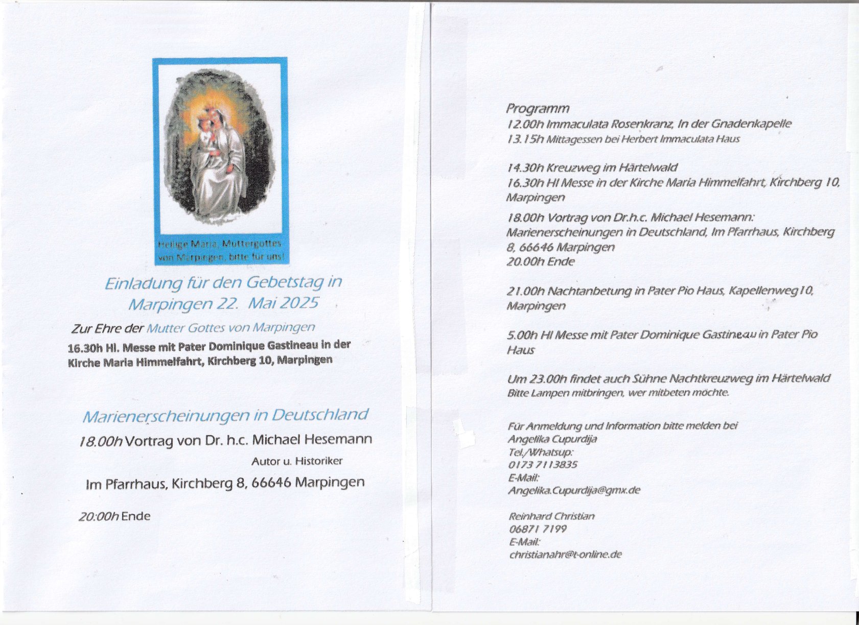 Gebetstag 22. Mai.2025